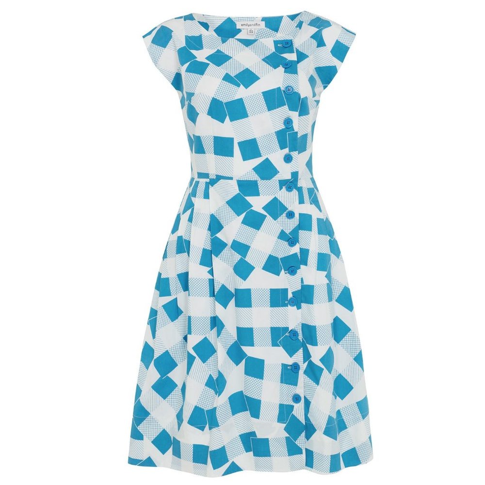 Emily and Fin Nancy Patchwork Dress Size UK 10
